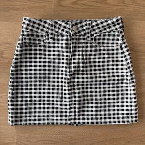 Gingham Mini Skirt Size 23